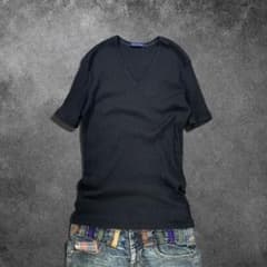 NICOLE rib tee Vneck black mode y2kのサムネイル