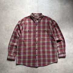 90s ORVIS 헤비넬 셔츠 체크 무늬 멀티 컬러