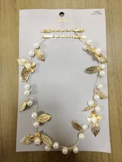 ウェディング ヘッドドレス ゴールド パールのサムネイル
