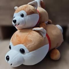 あ*く様 ハッピー秋田犬　ぬいぐるみ　秋田犬　大　小 ハッピー秋田犬 ぬいぐるみ 大小セット - メルカリ