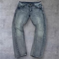 00s archive denim pants 立体 鬼ヒゲ ムラ Y2K - メルカリ