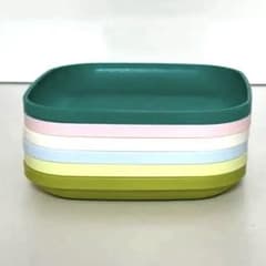 Tupperware タッパーウェア スクエアプレート 6枚セット - メルカリ