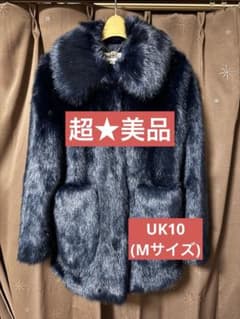 【美品】JAKKE(ジャッキー)フェイクファーコート UK10(Mサイズ)のサムネイル