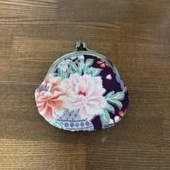 和柄 がま口 小銭入れ 牡丹 桜のサムネイル