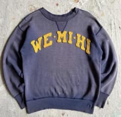 50s〜60s 前Vスウェット 茄子コン ナス紺 - メルカリ