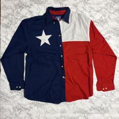 TEXAS UNION 長袖シャツ クレイジーパターン 星条旗風のサムネイル