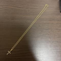 クロスネックレス ゴールドカラー 石付きのサムネイル