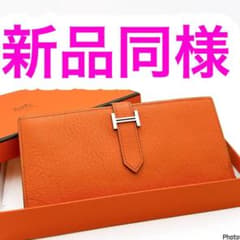 新品に近い❤️エルメス✨ベアン✨スフレ✨オレンジ✨二つ折り　長財布　115 エルメス✨ベアン✨スフレ✨オレンジ✨二つ折り 長財布 103 - メルカリ