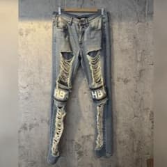 HOOD BY AIR ／ダメージ加工／デニムパンツ／サイズ30／ブルーデニム 