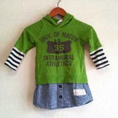 専用* F.O.KIDS  重ね着風 ワンピース フード付きのサムネイル