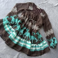 フェアリーグランジ 森ガールy2k シースルー透け感チュニック 平成 花