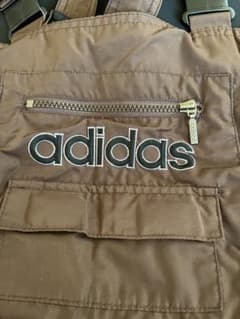 アディダス　adidas 刺繍ロゴ　オーバーオール　M 古着　オールドのサムネイル