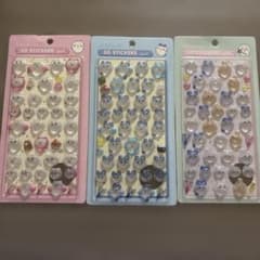 キャラクター立体シールステッカー3枚訳ありのサムネイル