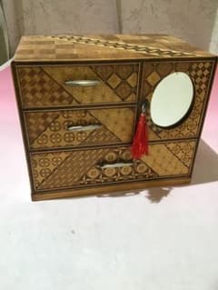未使用　伝統工芸品　箱根寄木細工　つゆき　小箪笥　和箪笥　小物入れ　引き出し 箱根寄木細工 小物入れ 箪笥型 アンティーク 伝統工芸 - メルカリ