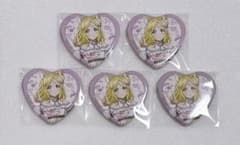 ラブライブ Aqours アニメガ ソフマップ ハート型缶バッジ 小原鞠莉