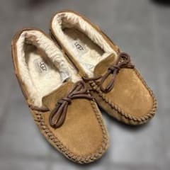UGG Australia モカシン スエード ボア ブラウン - メルカリ