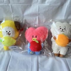 BT21 과일 봉제 인형 M 사이즈 3 점 세트