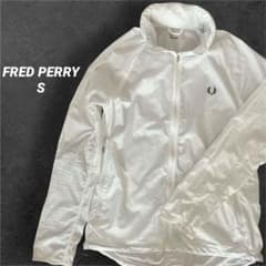 【フード付　収納可能】FRED PERRY ウィンドブレーカーホワイト S 薄手