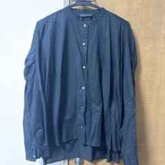 mizuiro ind バンドカラーシャツ ブラックのサムネイル