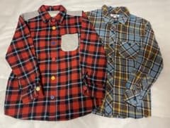 BEAMS mini / B:MING チェックシャツ 2枚セット 130cmのサムネイル