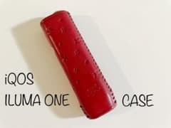iQOS イルマワン　ケース　本革　レッド　桜柄のサムネイル