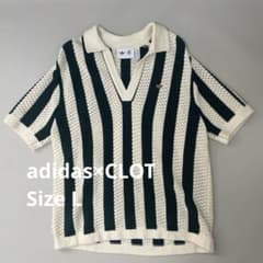 adidas CLOT アディダス クロット ニット ポロシャツ L - メルカリ