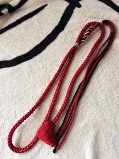 帯締め (濃ピンク・黒) 飾り付のサムネイル