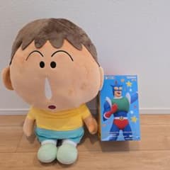 크레용 신짱 보짱 BIC 봉제인형 & 액션 가면 피규어 세트
