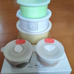 ファンケル　陶磁器製保存容器２個セット・フードコンテナ3個セットのサムネイル