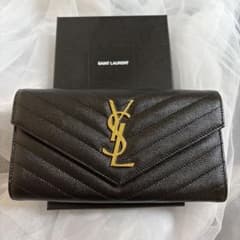 SAINT LAURENT 長財布 ブラック ゴールド金具のサムネイル