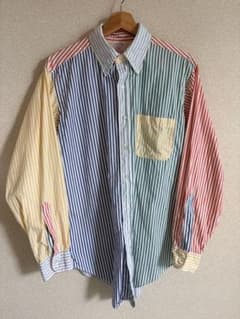 90s USA製 BrooksBrothers クレイジーパターンBDシャツ