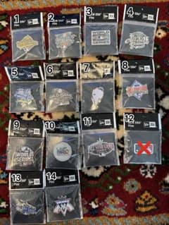 NEW ERA MLB ピンバッジ 14個セット バラ売り可 ニューエラ　ピンズ NEW ERA MLB ピンバッジ 14個セット バラ売り可 ニューエラ ピンズ