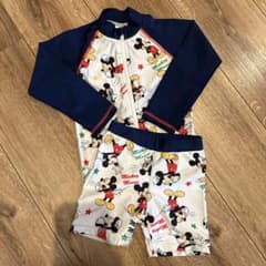 Disney Mickey Mouse ベビー水着 ラッシュガード 90cmのサムネイル