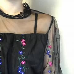 シースルー 花柄 トップスのサムネイル