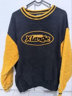 XLARGE トレーナー Sサイズ 黒/黄のサムネイル