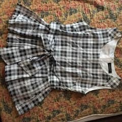 チェックペプラムトップスのサムネイル