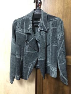 詩仙堂 Hitoshi Tamura グレー系デニムジャケット ショート丈のサムネイル