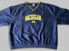 【美品】ミシガン大学 ナイロン プルオーバー NCAA 希少モデル 秋冬