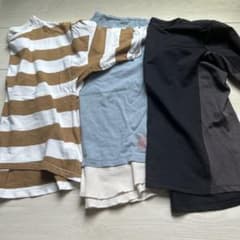 ストライプ・青・黒Tシャツ3点セットのサムネイル