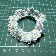 ふわふわ水色薄紫シュシュのサムネイル