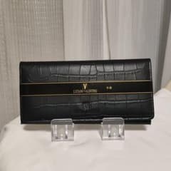 LUCIANO VALENTINO 長財布 ブラック クロコ型押しのサムネイル