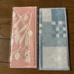 タオルハンカチセット ウサギとチェック柄のサムネイル