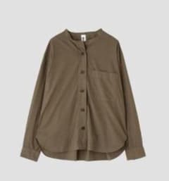 GARMENT DYE COTTON POPLIN　ノーカラー シャツ MHL.のサムネイル