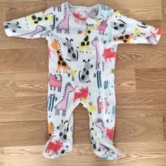 next baby ネクストベビー 星柄 フリース ロンパースのサムネイル