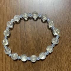 手作り手芸 クリスタルガラス風のビーズブレスレット 直径約7cm - メルカリ