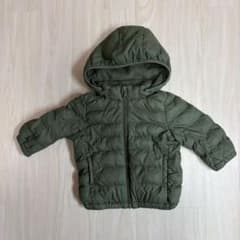 【美品】ベビーアウター　ダウン　80cm カーキのサムネイル