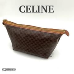 セリーヌ CELINE ポーチ クラッチ マカダム PVC ブラウン - メルカリ