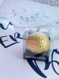 金箔　ゴルフボール　金沢土産　金沢箔のサムネイル