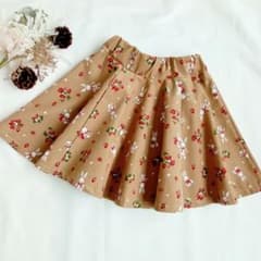 【新品未使用】フレアスカート 秋 冬 80 90 100 うさぎ 女の子 上品のサムネイル