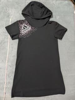adidas テニスウェア フード付きTシャツ ブラックのサムネイル